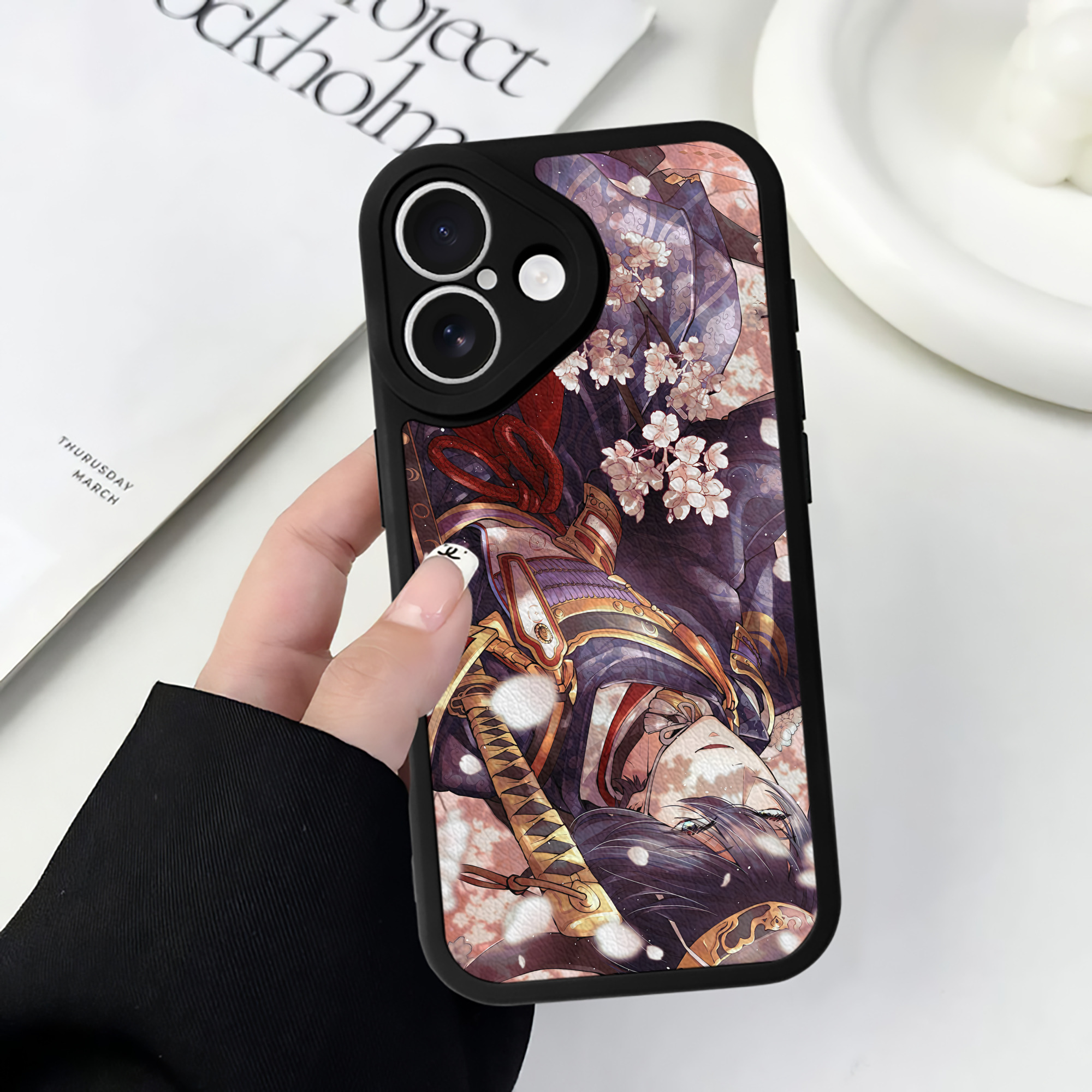 （画像用） 刀剣乱舞 Touken Ranbu 【iPhone 16シリーズ対応】シリコンスマホケース（レザー調） 材質：シリコン